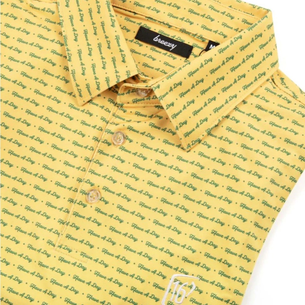 WM Phoenix Open x Breezy Have A Day Yellow Polo